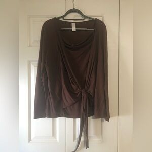 mark. Brown Long Sleeve Top